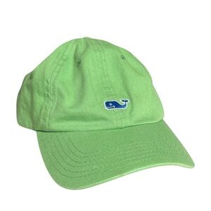 NWT Vineyard Vines Hat Strap Back Green Blue Whale Logo One Size Adjustable